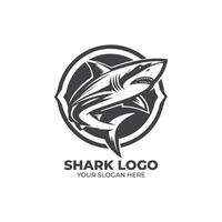 Facile monogramme logo conception de requin vecteur