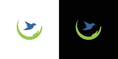 conception simple et professionnelle du logo des oiseaux rares vecteur