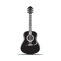 guitare silhouette plat illustration. vecteur