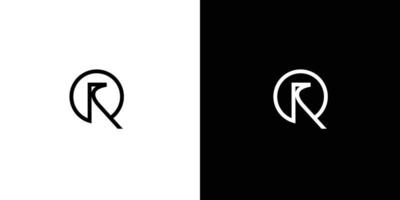 création de logo initial de lettre r moderne et cool vecteur