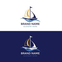 bateau logo conception illustration vecteur