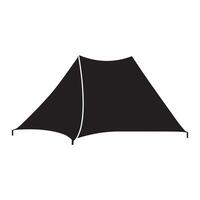 camping tente silhouette conception vecteur