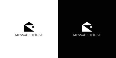 création de logo de maison de message unique et moderne vecteur