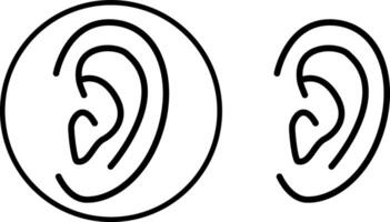 oreille icône sur blanc arrière-plan, l'audio, musique, plat, minimaliste.ear icône, une symbole de audience. Facile plat conception pour la toile application ou mobile application. illustration vecteur