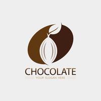 Chocolat et cacao logo icône conception illustration vecteur