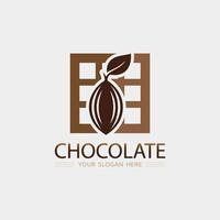 Chocolat et cacao logo icône conception illustration vecteur