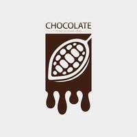 Chocolat et cacao logo icône conception illustration vecteur