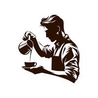 café logo pour les cafés et marques vecteur