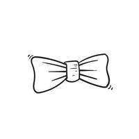 illustration d'icône de cravate doodle dessinés à la main vecteur