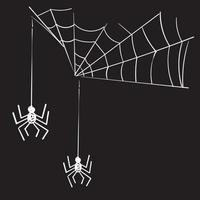 dessinés à la main doodle spider web illustration vecteur fond isolé