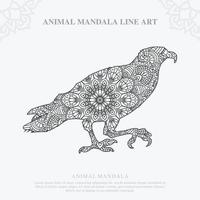 mandala animal. éléments décoratifs vintage. motif oriental, illustration vectorielle. vecteur