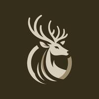 création de logo de cerf vecteur