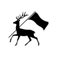 création de logo de cerf vecteur