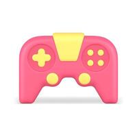 réaliste 3d icône jeu manette avec boutons pour cyberespace électronique divertissement vecteur