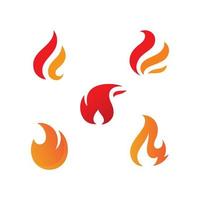 modèle de vecteur d'icône de logo de flamme