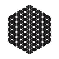le hexagone chevauchement sur une blanc Contexte. vecteur