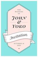 mariage invitation. ancien mariage invitation pour mariage vecteur