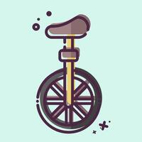 icône monocycle. en relation à parade symbole. mbe style. Facile conception illustration vecteur