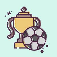 icône trophée. en relation à Football symbole. mbe style. Facile conception illustration vecteur