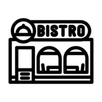 bistro rue café ligne icône illustration vecteur