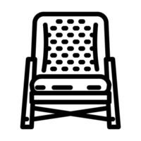 patio chaise Extérieur meubles ligne icône illustration vecteur