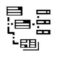 uml diagrammes analyste glyphe icône illustration vecteur