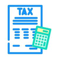 impôt conformité affaires processus Couleur icône illustration vecteur