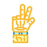 la victoire robot main geste Couleur icône illustration vecteur