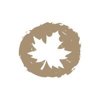 érable feuille logo. forêt et bois symbole signe. la nature arbre logo. vecteur