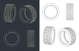 pneu plans des illustrations vecteur