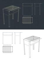 barbecue plans des illustrations vecteur