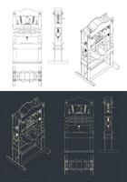 hydraulique presse dessins vecteur