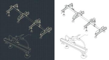 vide pince isométrique plans vecteur