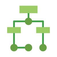 icône plate d'organigramme vecteur