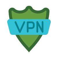 icône plate vpn vecteur