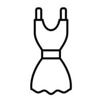 icône de ligne de robe d'anniversaire vecteur