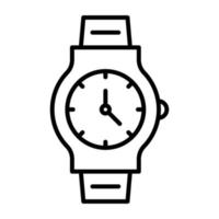 icône de ligne de montre-bracelet vecteur