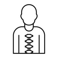 icône de ligne de colonne vertébrale vecteur