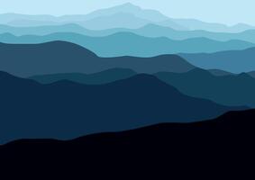 paysage montagnes illustration dans plat conception pour Contexte. vecteur