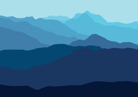 paysage montagnes illustration dans plat conception pour Contexte. vecteur