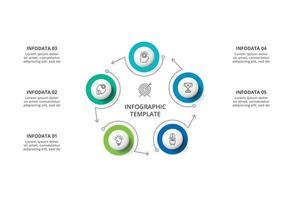 Créatif concept pour infographie avec 5 pas, choix, les pièces ou processus. affaires Les données visualisation. vecteur