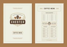 café menu conception brochure modèle illustration vecteur