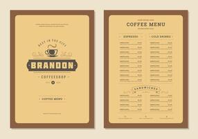 café menu conception brochure modèle illustration vecteur