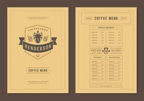 café menu conception brochure modèle illustration vecteur