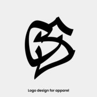 monogramme lettre cs logo conception. lettre cs ou sc logo pour vêtements marques. sc logo conception pour vêtements marque. lettre cs vêtements logo conception modèle. vecteur