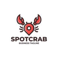 épingle place Crabe logo conception vecteur