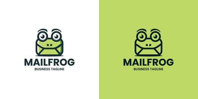 courrier grenouille logo conception vecteur