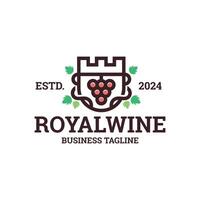 Royal du vin logo conception vecteur