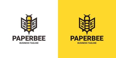 abeille document logo conception vecteur
