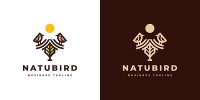 la nature oiseau logo conception vecteur